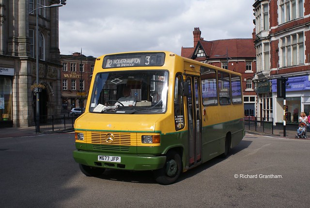Green Bus Cannock, M677JFP.