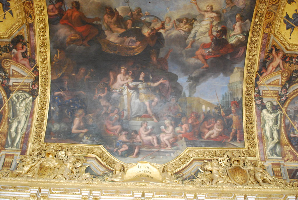 Versailles Hall Of Mirrors Ceiling Painting Le Monde1 Flickr