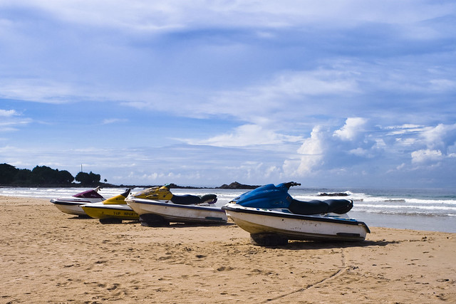 Boats on the Bentota beach