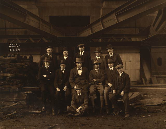 Tyne Bridge construction staff