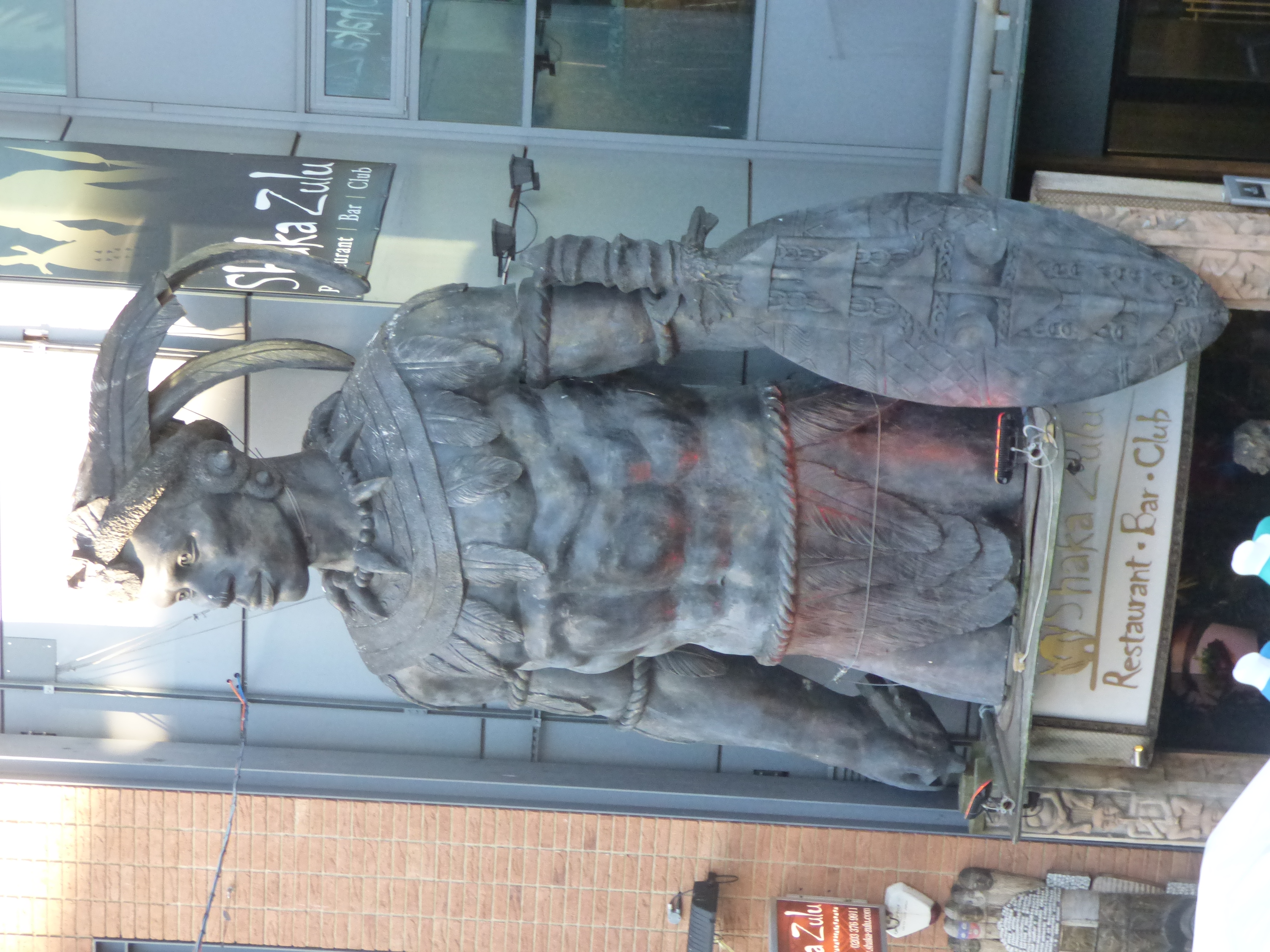 File:Camden Market - Camden Lock Place - Shaka Zulu Restaurant Bar Club - statue.jpg