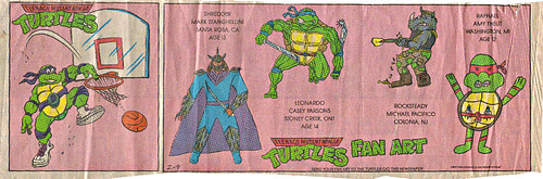 Teenage Mutant Ninja Turtles { newspaper strip } .. Basketball Don ..art by Lawson :: 02091992 by tOkKa