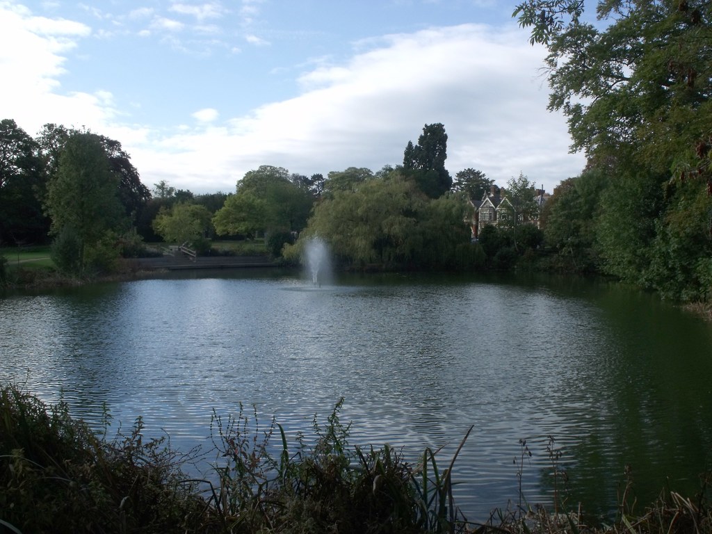 Bletchley Park - the Lake - view of the mansion