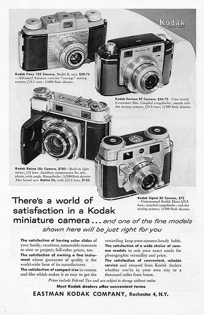 Kodak 4-camera ad - 1950s