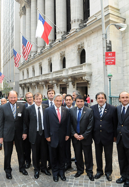 Inauguración del Día de Chile en la Bolsa de Comercio de Nueva York