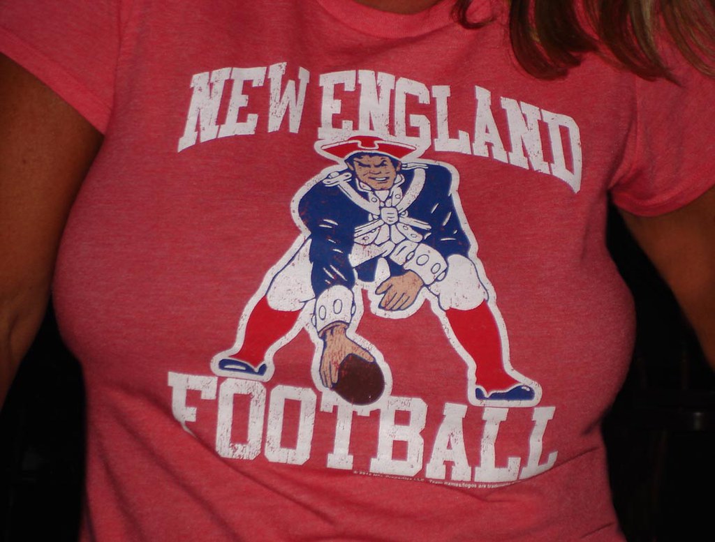 Busty New England Patriots Old Logo Shirt