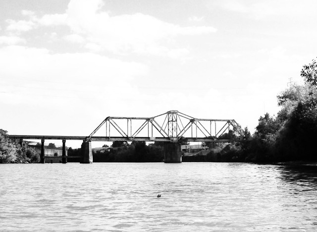 H B & T Through Truss Swing Railroad Bridge Over Buffalo Bayou Near Wayside, Houston, Texas 1109101337BW