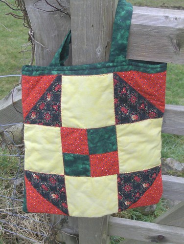 Patchwork project on gate; side two | by kedkrafty