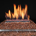 copper fire glass ventless glass gas log fireplace