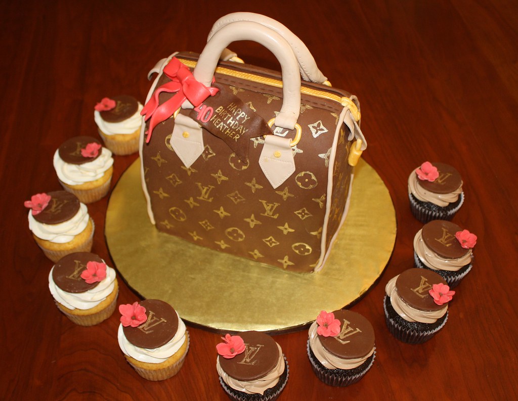 Louis Vuitton Purse 2, LV purse with coordinating cupcakes.…