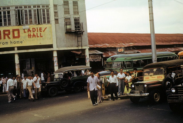 Manila pedestrians and Jeepneys - Sep 54