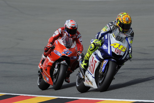 Valentino Rossi and Casey Stoner - Race @ Sachsenring | Flickr