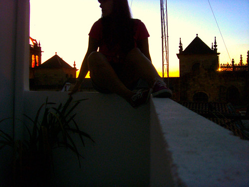sunset summer selfportrait church girl night dark sitting balcony victoria sneakers shade 365days