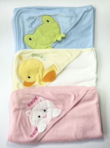 Towels with hoods: frog, duck and cat | cool.glam.chic.baby | Flickr