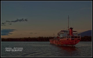 An old red ship