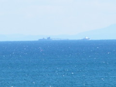 Freighters on Whitefish Bay (Michigan) in Lake Superior