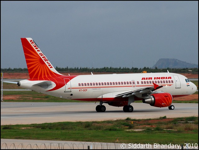 Air India Airbus A319 leaves the ramp