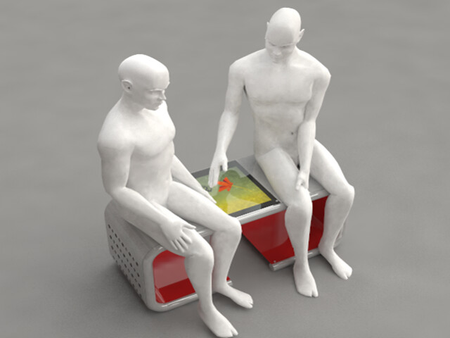 Socoda bench render: user interaction, First idea