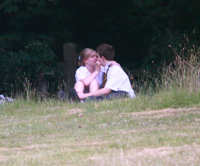 Romantic & Happy: young love in the hay field