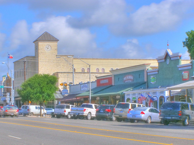 HDR, Fredericksburg, Texas Main Street