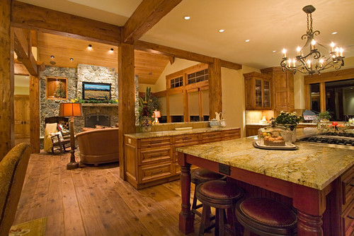 Steve Bennett Builders: Interior photo - professional kitchen and open floor plan | by stevebennettbuilders
