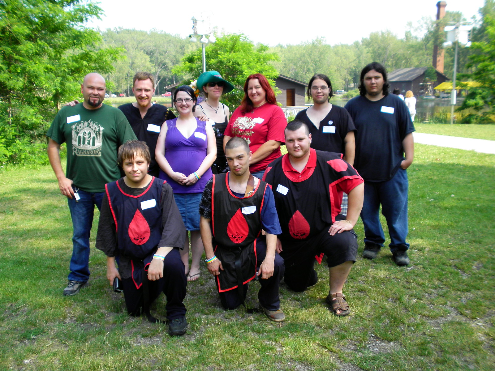 Eric with Dagorhir friends, The Blood Horde. Photo by Deb Spilko.