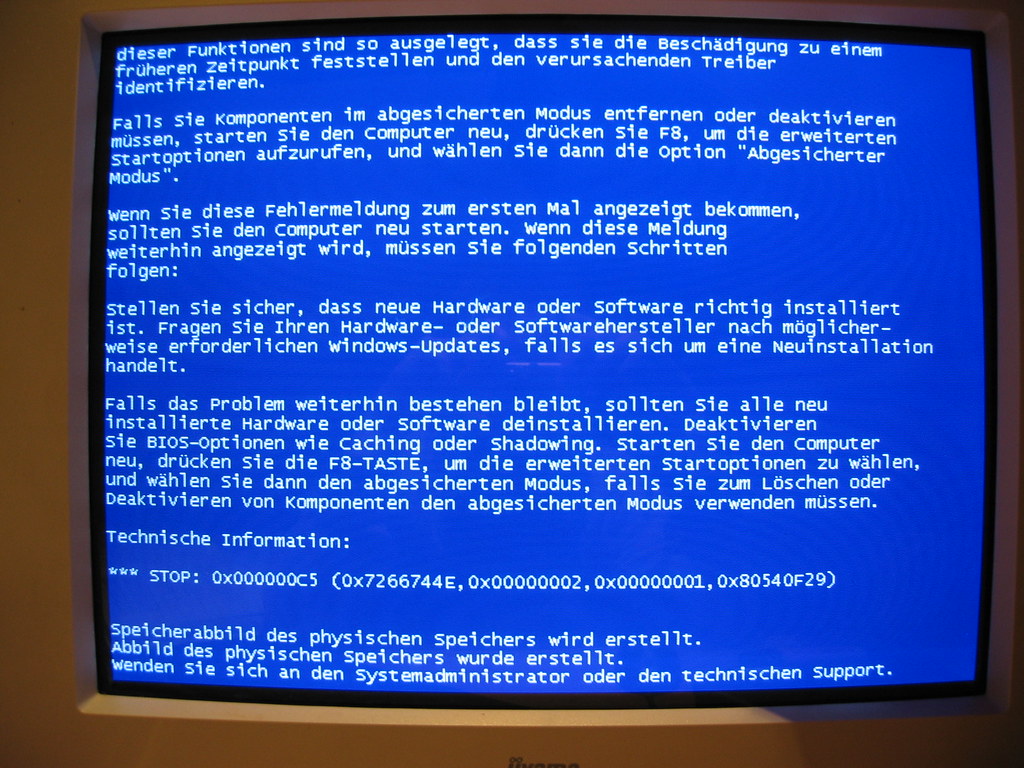 Bsod Blue Screen Of Death Windows Crashed Now I Ve Been Flickr