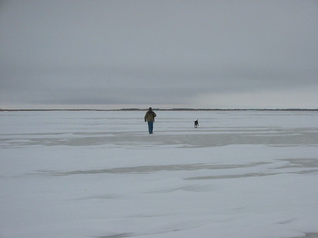 Dad and Nicky on Delta Marsh