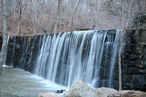 mill rock wall waterfall dam northcarolina rockwall milldam cedarrockpark tiwonge