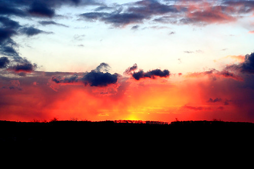 IMG_1576 by snottywong, sunrise somewhere in southern pennsylvaniared sky orange cloud sun black color colour clouds sunrise