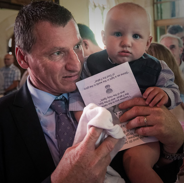 Archie and Alfie's christening
