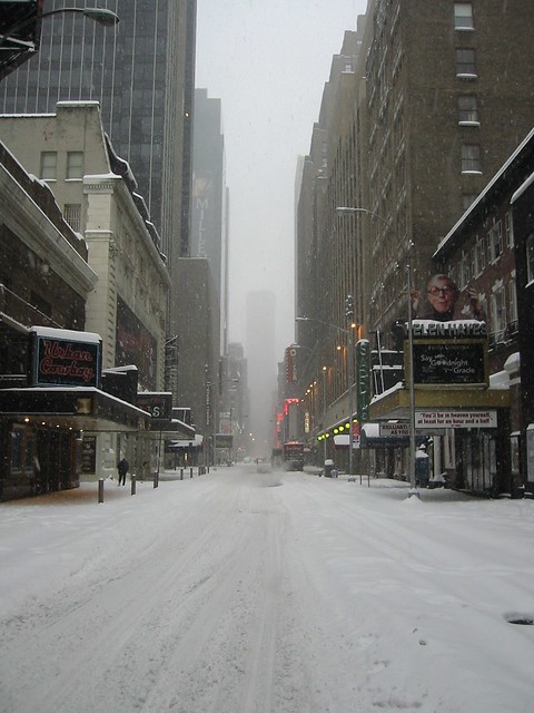 2003 On 44th Street Theater District Snow  NYC -  107-0722_IMG