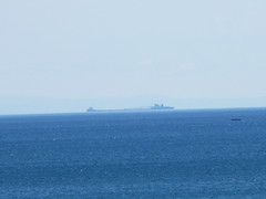 Freighters on Whitefish Bay (Michigan) in Lake Superior
