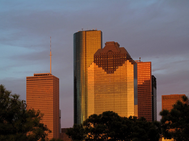 Downtown Houston at Sunset