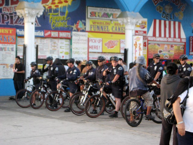 lapd police on bikes VENICE BEACH CALIFORNIA SEPT 6, 2010 369