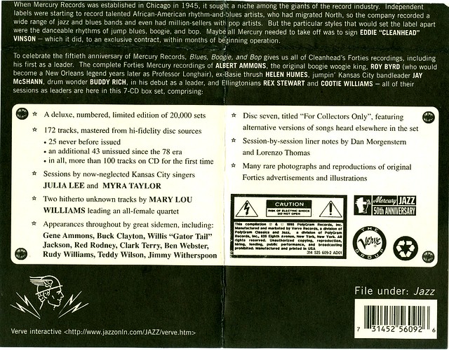 1 - The 1940s MERCURY Sessions CD Box - US - 1995--