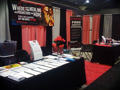 The Pink Cross Booth pre-convention.