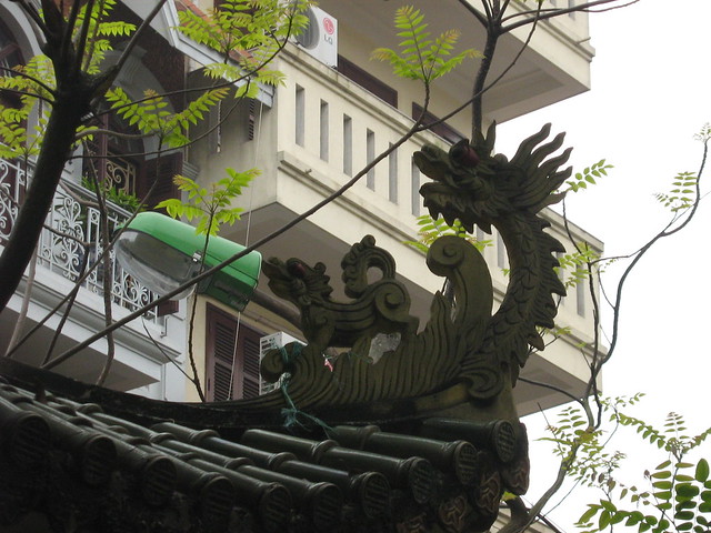 Hanoi, detail of pagoda in Ngu Xa district, February 2010