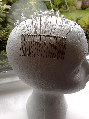 Sugar hair comb with Crystal crystals | by TiarasAndFascinators