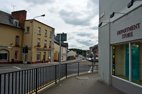 ireland streets town monaghan shopfronts