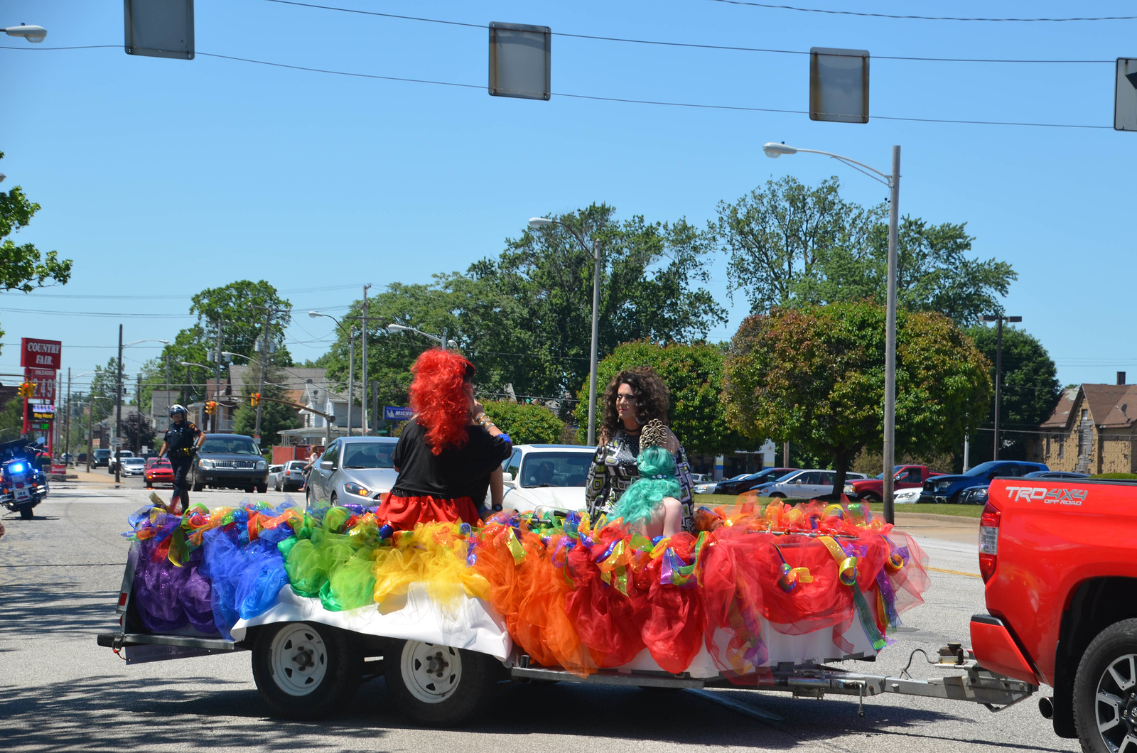 Drag queens in NW PA Pride Alliance float