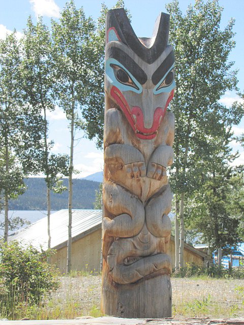 Wolf totem | One of five outdoor totems at the Tlingit Herit… | Flickr