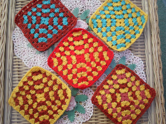 Great Granny Squares beautiful Colours.....>  Thank you very much!