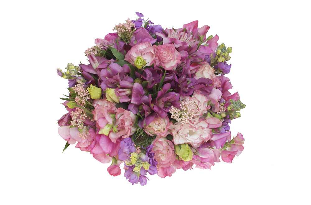 Bouquet em tons de rosa lilás