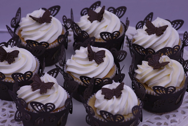 Butterfly wedding cupcakes