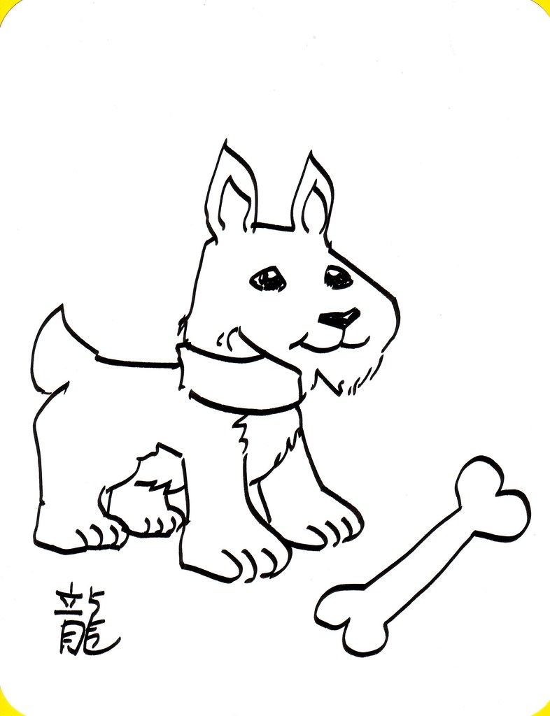 Puppy coloring page