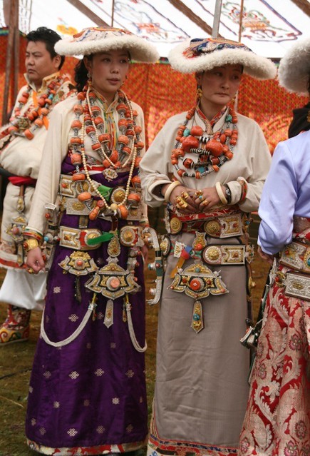 pretty khampa ladies dressed up