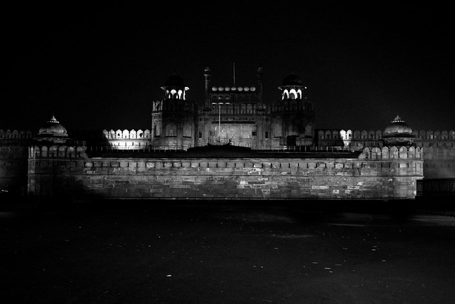 Red fort in BW