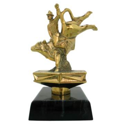 Bull riding trophy/ Trofeo de rodeo | Bullring trophy bronze… | Flickr