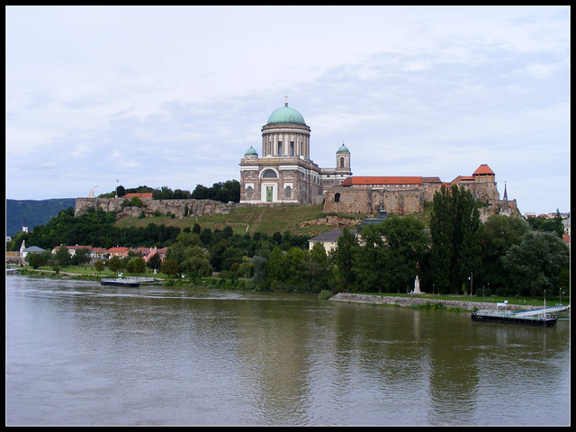 Esztergom Basilica as seen from Mária Valéria bridge